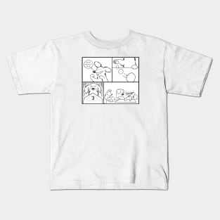 Come Ooonnn Dice! - Comic Panel Black and White Kids T-Shirt